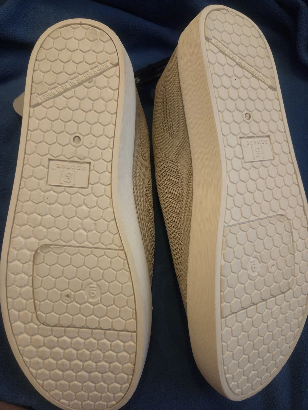 George Men's Knit Casual Sneakers in Beige